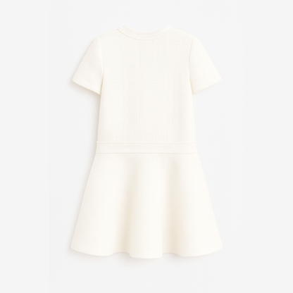 Damen Kurzes Elegantes Mode Sommerkleid - Chic O-Ausschnitt Mini Kleid für Jugendpartys