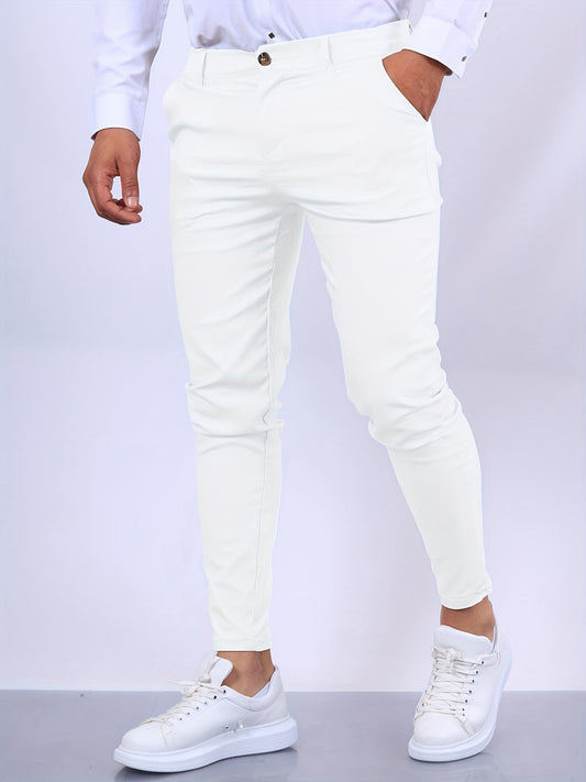 Slim Fit Business Casual Herren Hosen, Hochwertiger Stoff, Maßgeschneidertes Design für Elegante Anlässe-1