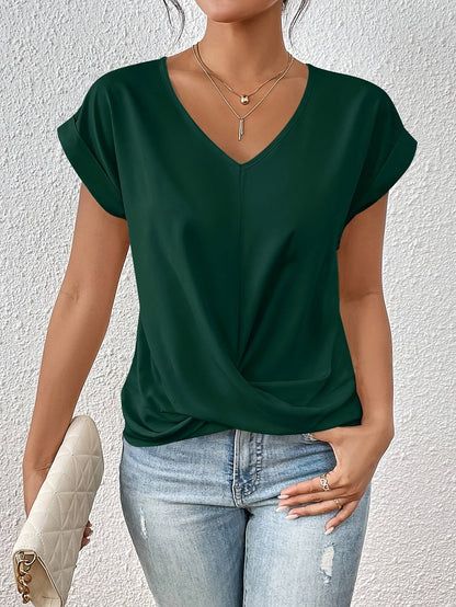 Damen T-Shirt Mit Herzausschnitt – Weicher, Atmungsaktiver Stoff Für Täglichen Komfort – Oberteile Damen-4