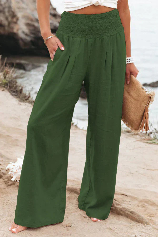 Variant image for Hohe Palazzo Hose Damen, Leichte Weitbeinhose, Elegante und Vielseitige Mode-13