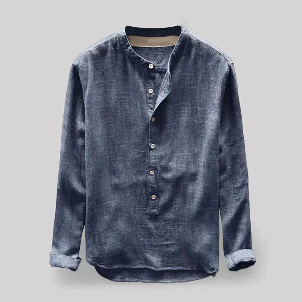 Herren Leinenhemd - Klassische Eleganz mit modernem Komfort, Größen M-4XL, Herrenhemden Langarm