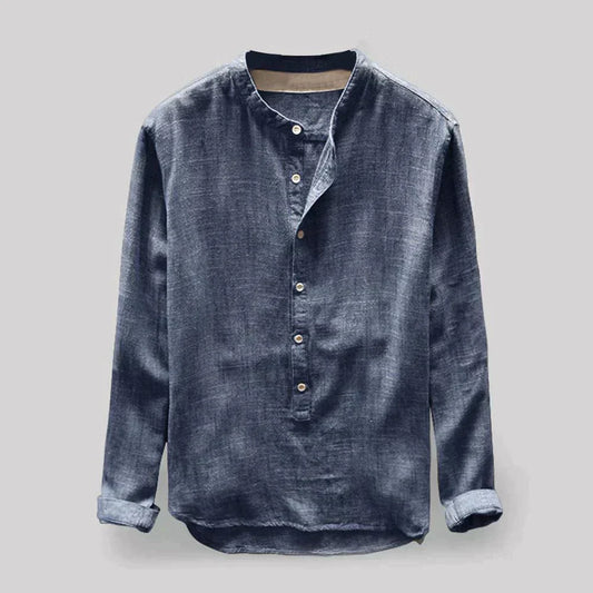 Herren Leinenhemd - Klassische Eleganz mit modernem Komfort, Größen M-4XL, Herrenhemden Langarm