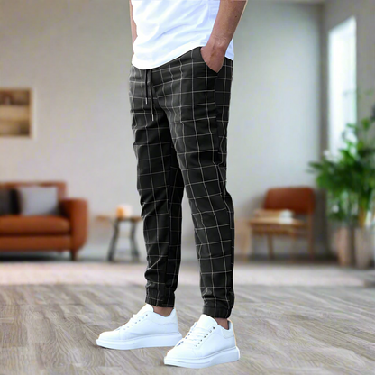 Stilvolle Herrenhosen mit Fenstermuster, Komfortable Passform, Vielseitig für Arbeit und Freizeit - Chino Hose Herren-3