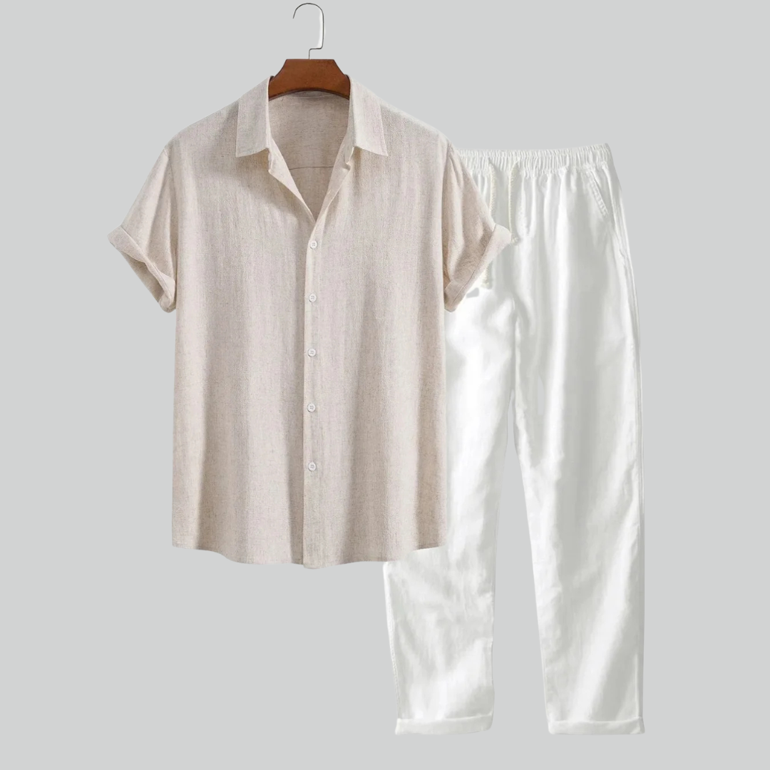 Herrlicher Zweiteiliger Strandanzug Für Herren – Lässiges Set Für Sommerausflüge, Bequeme Passform, Atmungsaktive Materialien-2