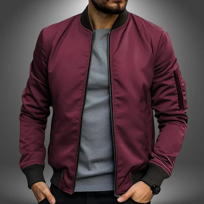 Men’s Slim Fit Bomber Jacket Modern Casual Windbreaker Style