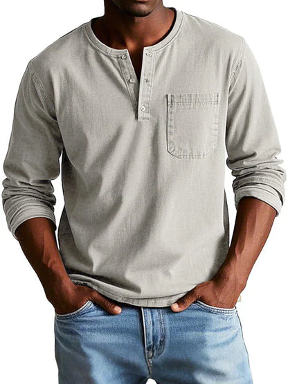 Men’s Vintage Shirt Long Sleeve Casual Classic Design