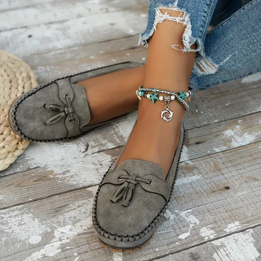 Damen Mokassins im Vintage-Stil mit Orthopädischer Unterstützung und Gepolsterter Innensohle-1
