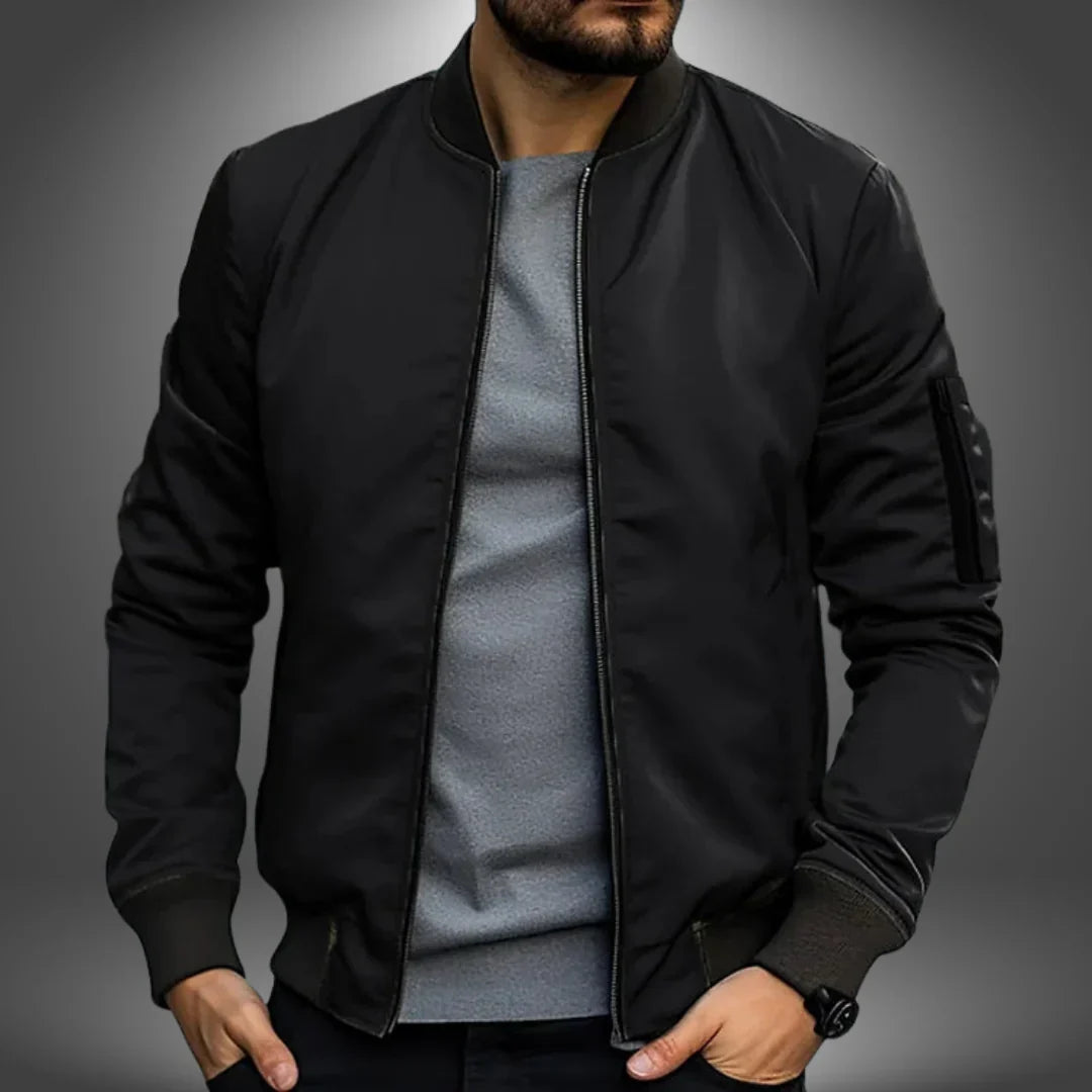 Men’s Slim Fit Bomber Jacket Modern Casual Windbreaker Style