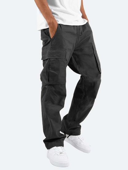 Men’s Utility Cargo Pants Casual Straight-Leg Fit for Everyday Wear
