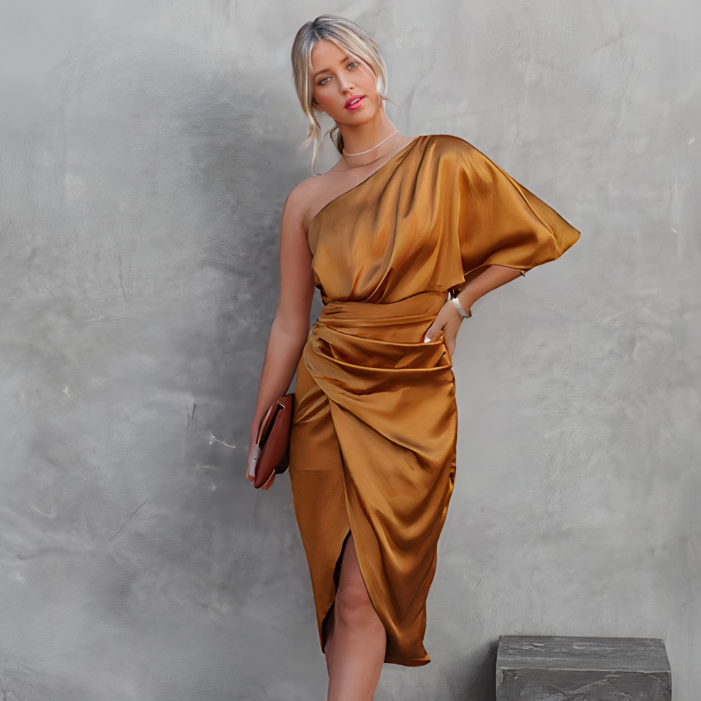 Variant image for Asymmetrisches Abendkleid für Hochzeiten und Partys, Elegantes Kleid für formelle Anlässe, Komfortabel und Stilvoll-13