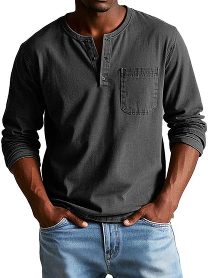 Men’s Vintage Shirt Long Sleeve Casual Classic Design