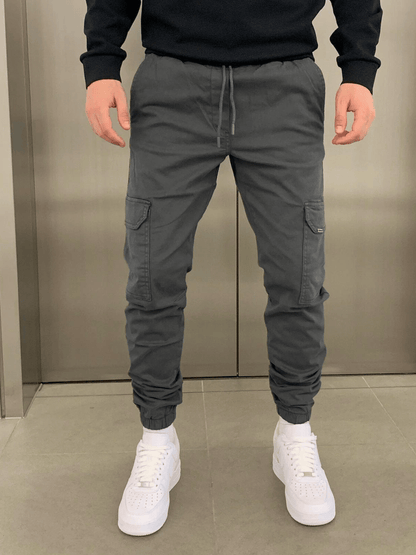 Men’s Street Style Jogger Pants Slim Cargo Fit with Practical Pockets