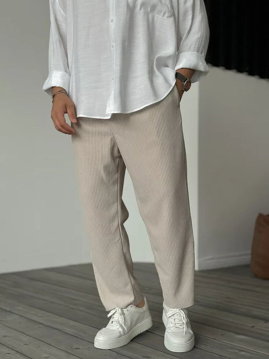 Herren Hosen - Weiche Luxuriöse Maßgeschneiderte Hosen Für Den Täglichen Gebrauch, Premium-Stoff, Klassischer Stil-1