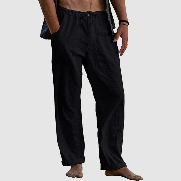 Variant image for Leinenhose Damen Mit Verstellbarem Taillenkordelzug, Entspannte Sommerhose, Atmungsaktiv und Pflegeleicht-15