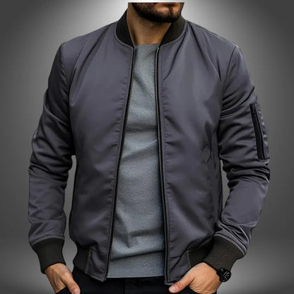 Men’s Slim Fit Bomber Jacket Modern Casual Windbreaker Style