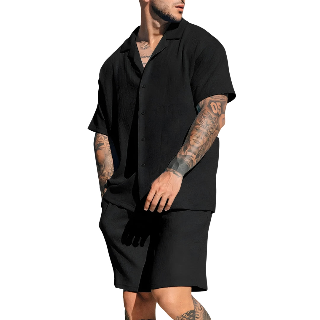 Herren Leinen Set - Stylische Hosen und Hemd für Vielseitigen Komfort in Herrenbekleidung-3
