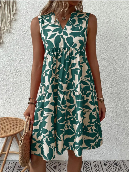 Damen A-Linie Blumen Maxikleid Aus Atmungsaktiver Baumwolle Für Strand Und Gartenpartys, Plus Größen Verfügbar