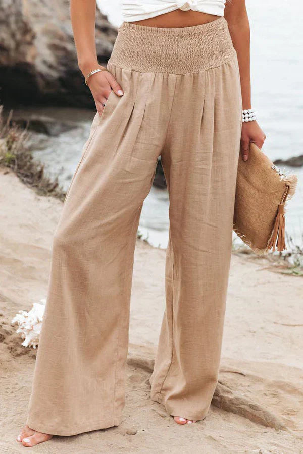 Variant image for Hohe Palazzo Hose Damen, Leichte Weitbeinhose, Elegante und Vielseitige Mode-55