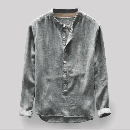Variant image for Herren Leinenhemd - Klassische Eleganz mit modernem Komfort, Größen M-4XL, Herrenhemden Langarm-9