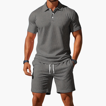 Men’s Polo & Shorts Set Smart-Casual Matching Summer Outfit