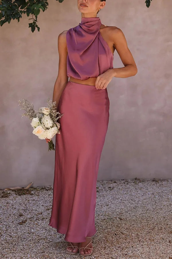 Variant image for Stilvolles Damen Set mit Ärmellosem Top und Langem Maxirock für Legere und Formelle Anlässe-29
