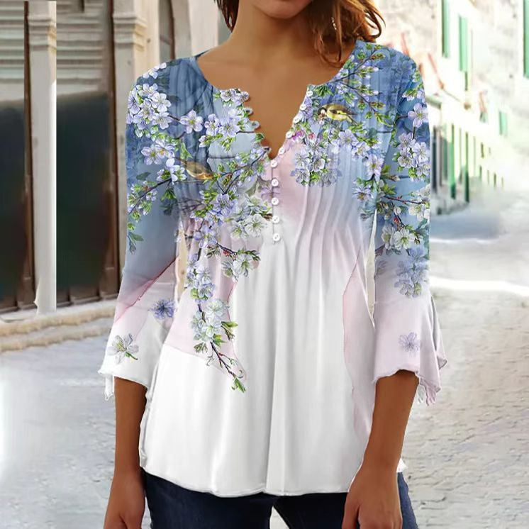 Variant image for Elegantes Damen Top Aus Atmungsaktiver Baumwollmischung, Schmeichelhafte Passformbluse Für Arbeit Und Freizeit-31
