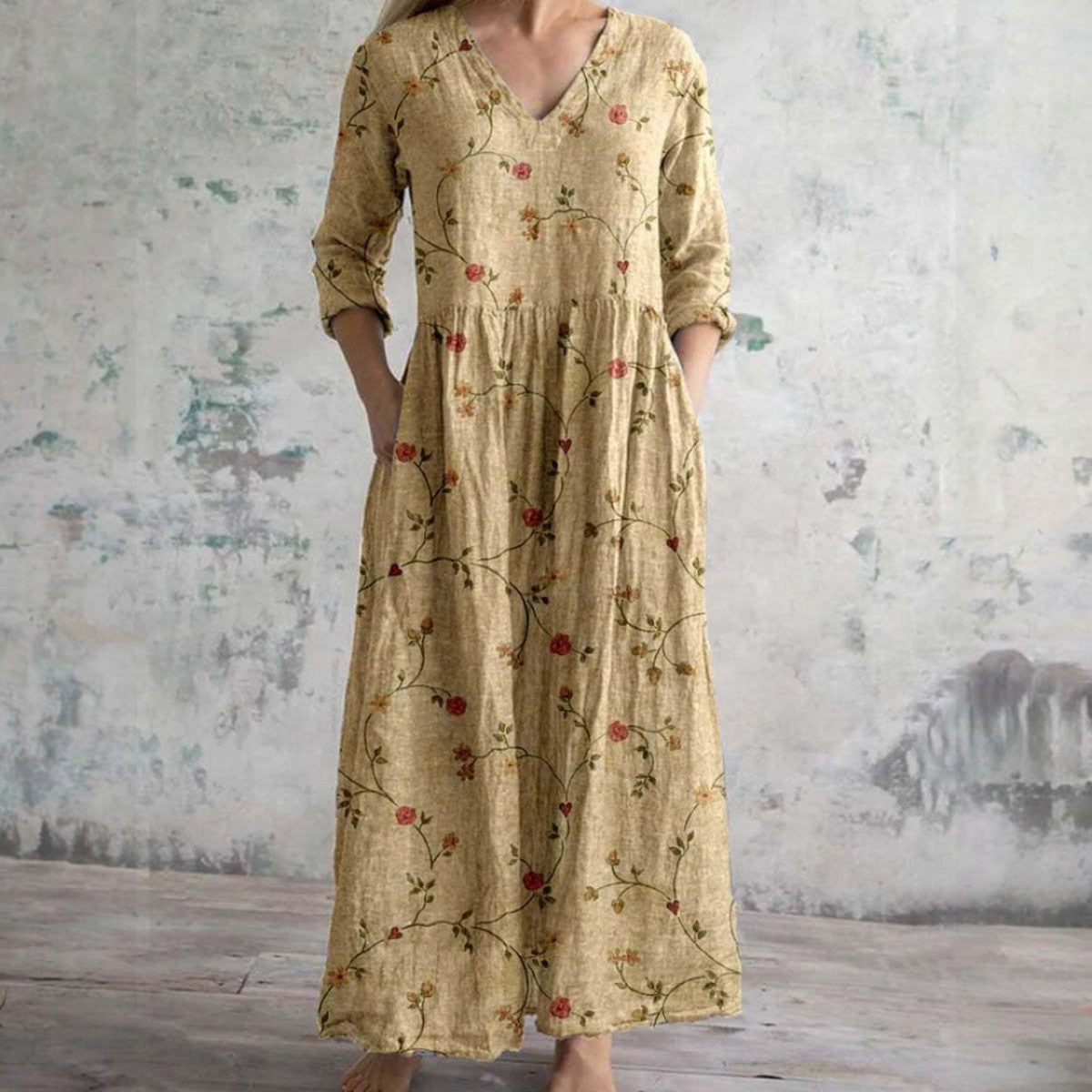 Variant image for Elegantes Blumensommerkleid für Damen - Vielseitig für Festliche Anlässe und Hochzeitsgäste-8