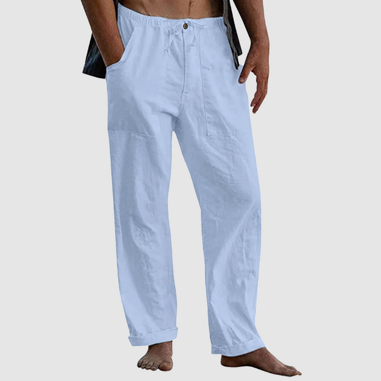 Variant image for Leinenhose Damen Mit Verstellbarem Taillenkordelzug, Entspannte Sommerhose, Atmungsaktiv und Pflegeleicht-29