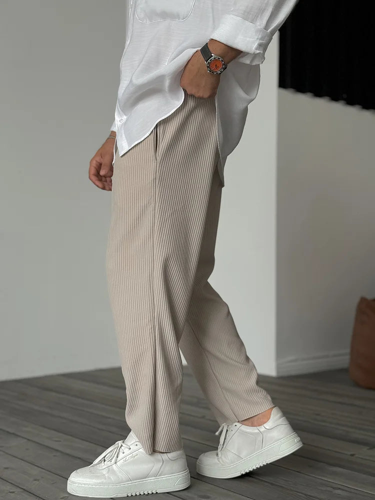 Herren Hosen - Weiche Luxuriöse Maßgeschneiderte Hosen Für Den Täglichen Gebrauch, Premium-Stoff, Klassischer Stil-4