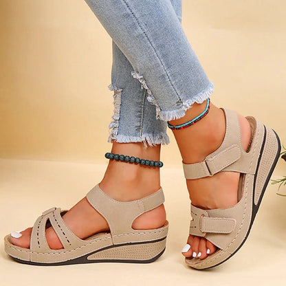 Variant image for Orthopädische Komfortsandalen Für Frauen Mit Gel-Sohle, Atmungsaktivem Design Und Verstellbarem Klettverschluss-28