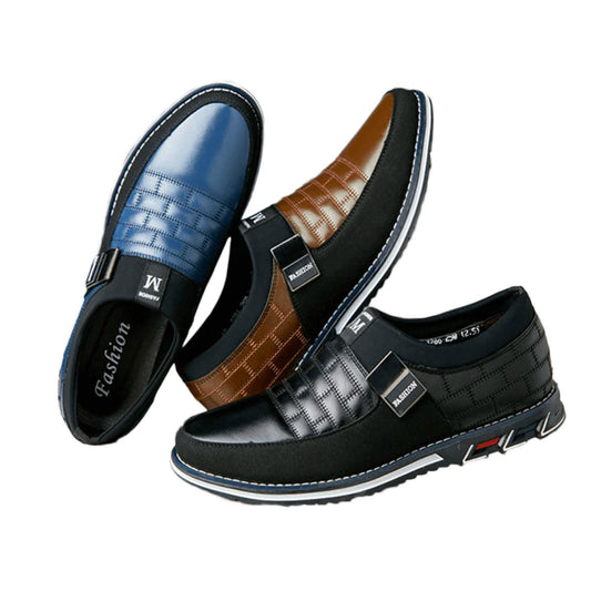 Atmungsaktive Leder-Herrenschuhe Mit Orthopädischer Unterstützung Und Weicher Innensohle-1