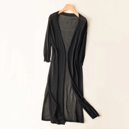 Gemütliche Lange Strickjacke Damen – Eleganter Freizeitstil, Leichte Schicht Für Den Täglichen Gebrauch-6