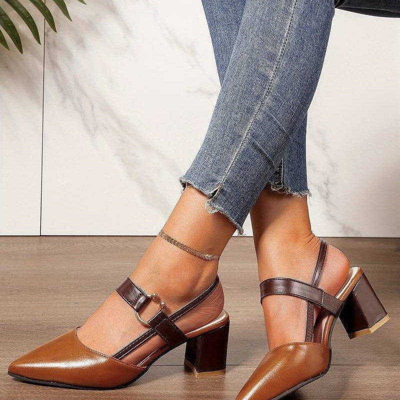 Women’s Supportive Block Heels With Strap