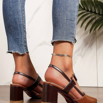 Women’s Supportive Block Heels With Strap