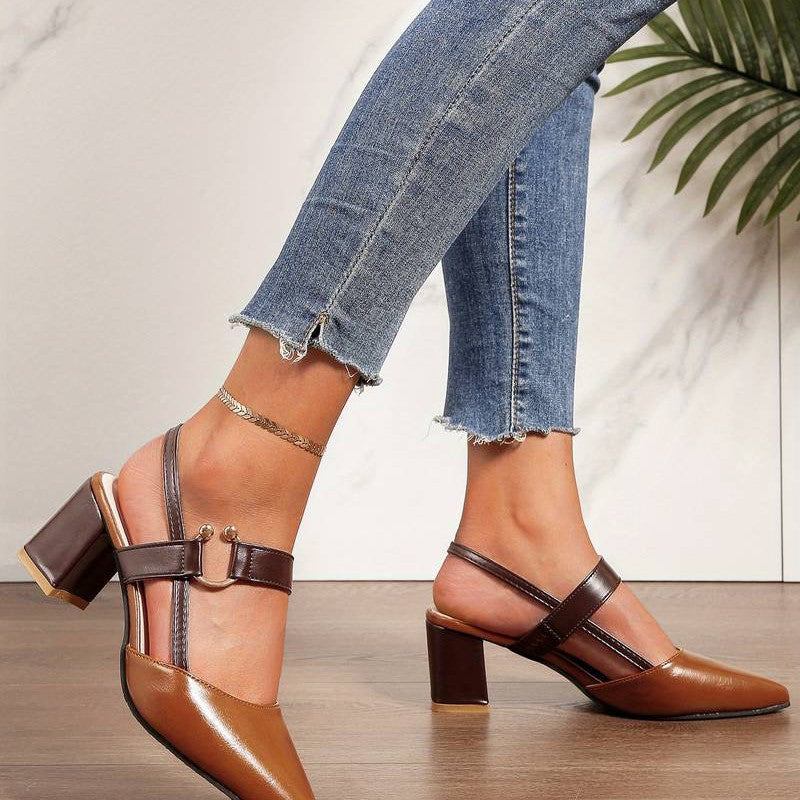 Women’s Supportive Block Heels With Strap