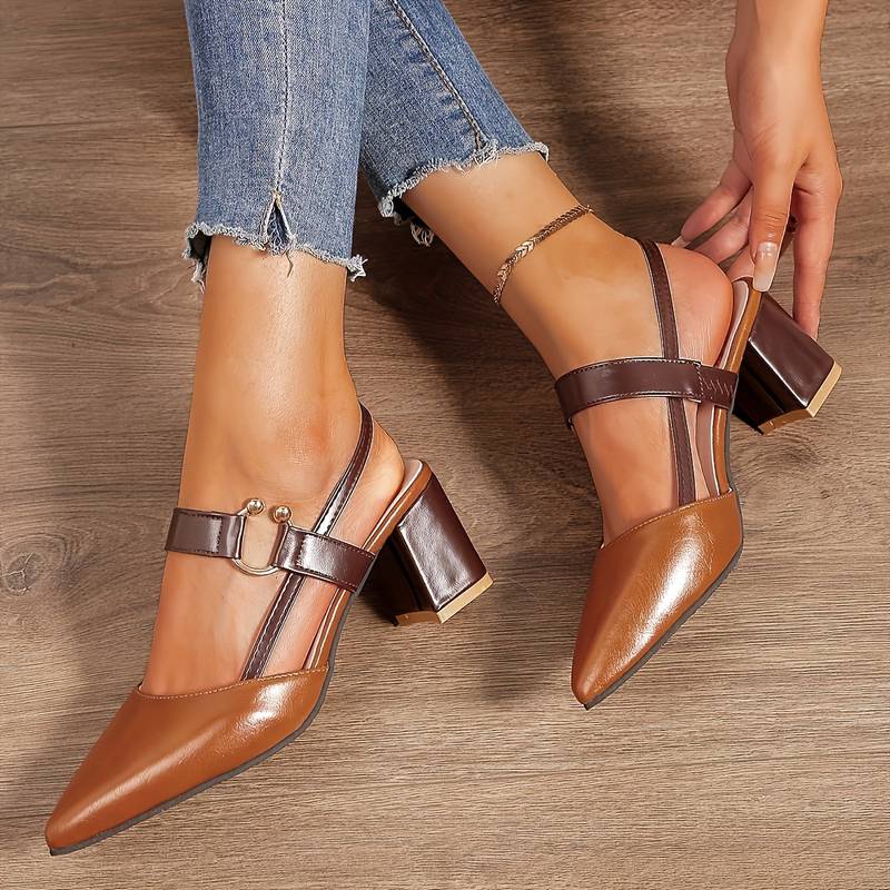 Women’s Supportive Block Heels With Strap