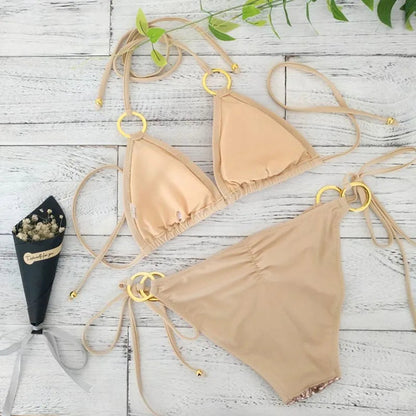 Atemberaubender Damen Bikini – Push-Up, Pailletten, für Strand und Pool 1