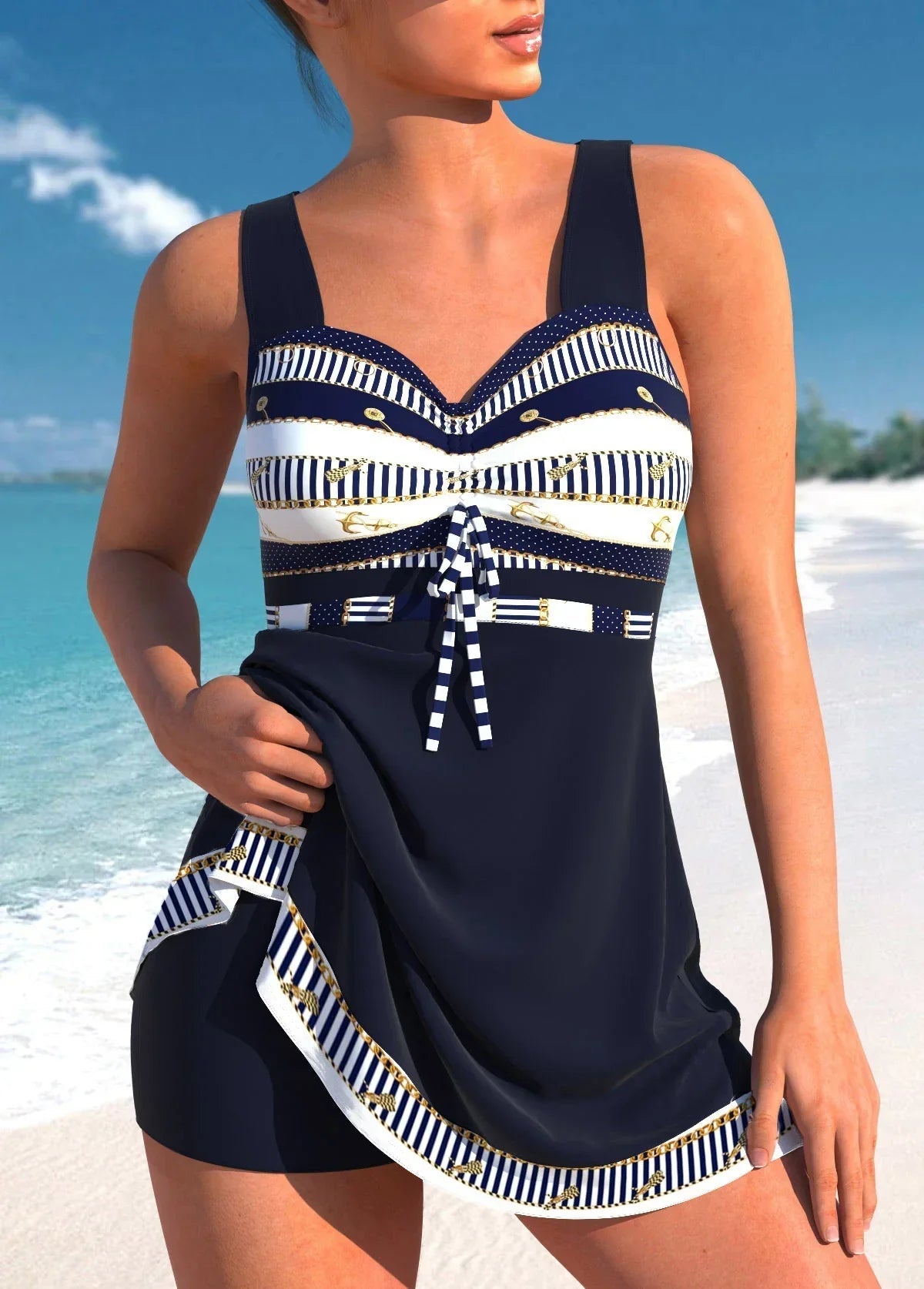 Atmungsaktive Damen Bademode – schnell trocknendes Design, Nylon-Elasthan-Mischung, für Strand und Schwimmen 0