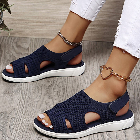 Atmungsaktive Damen Sandalen – Niedriger Absatz, Netzgewebe, für Frühling und Sommer 0