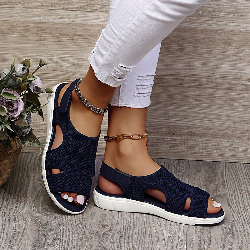 Atmungsaktive Damen Sandalen – Niedriger Absatz, Netzgewebe, für Frühling und Sommer 1