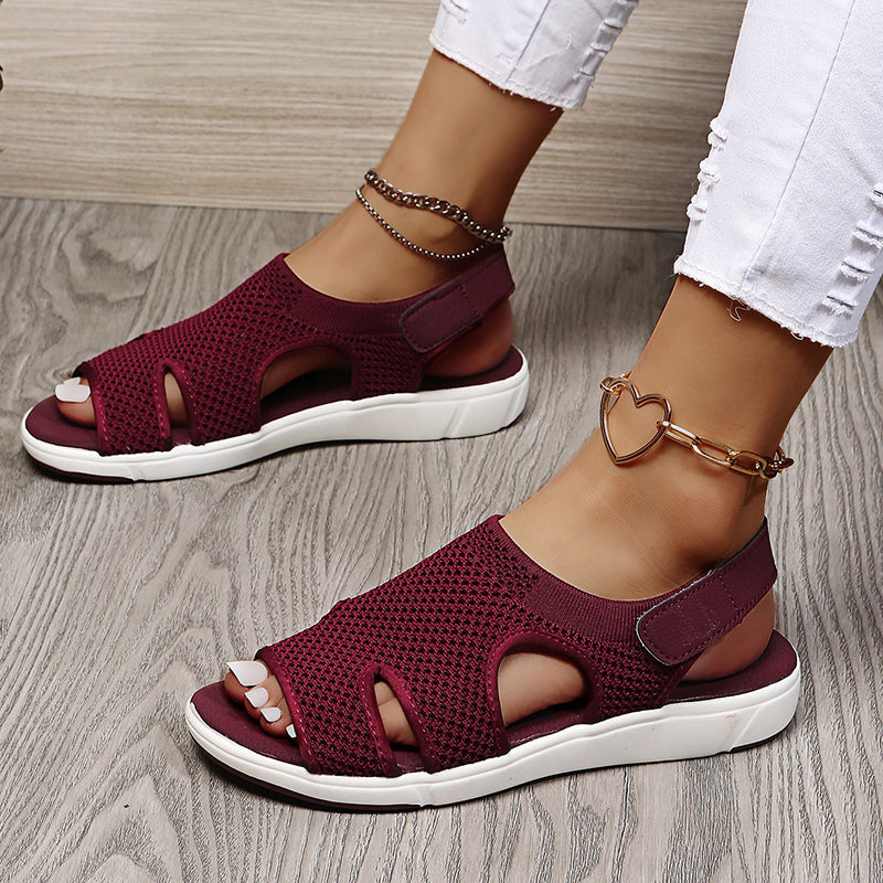 Atmungsaktive Damen Sandalen – Niedriger Absatz, Netzgewebe, für Frühling und Sommer 11