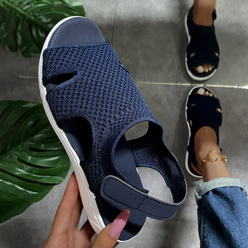Atmungsaktive Damen Sandalen – Niedriger Absatz, Netzgewebe, für Frühling und Sommer 2