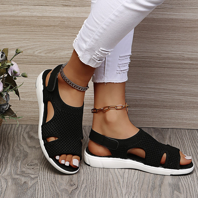 Atmungsaktive Damen Sandalen – Niedriger Absatz, Netzgewebe, für Frühling und Sommer 5