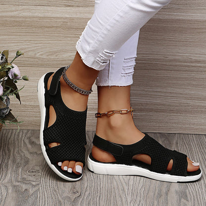 Atmungsaktive Damen Sandalen – Niedriger Absatz, Netzgewebe, für Frühling und Sommer 5