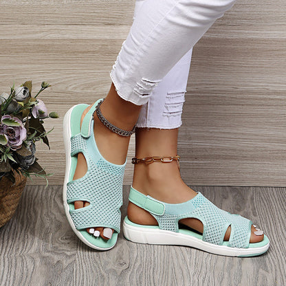 Atmungsaktive Damen Sandalen – Niedriger Absatz, Netzgewebe, für Frühling und Sommer 8