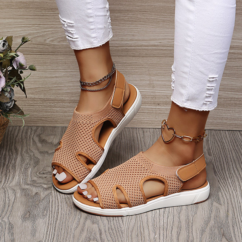 Atmungsaktive Damen Sandalen – Niedriger Absatz, Netzgewebe, für Frühling und Sommer 9