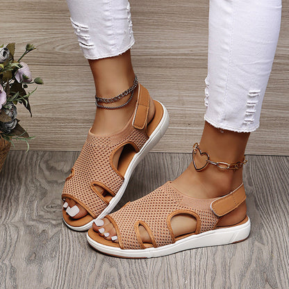 Atmungsaktive Damen Sandalen – Niedriger Absatz, Netzgewebe, für Frühling und Sommer 9