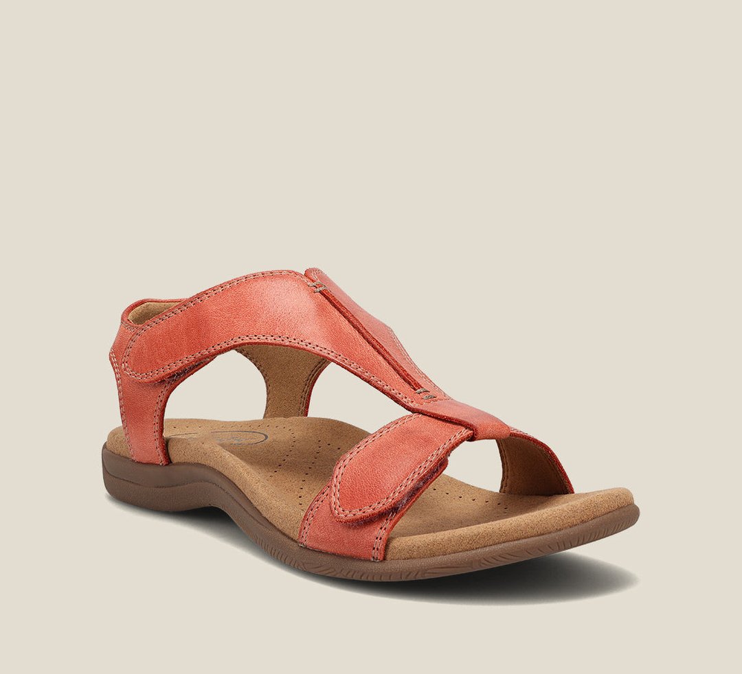 Atmungsaktive Damen Sandalen – T-Riemen-Design, hochwertiges Leder, für den Alltag 0