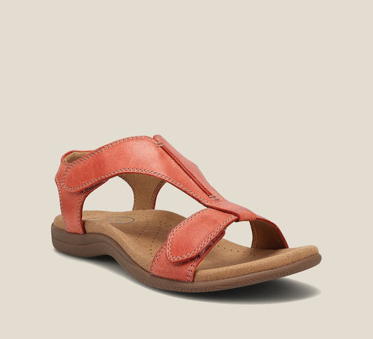 Atmungsaktive Damen Sandalen – T-Riemen-Design, hochwertiges Leder, für den Alltag 0