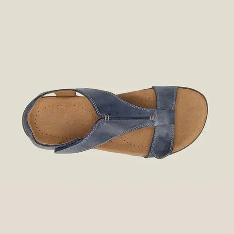 Atmungsaktive Damen Sandalen – T-Riemen-Design, hochwertiges Leder, für den Alltag 1